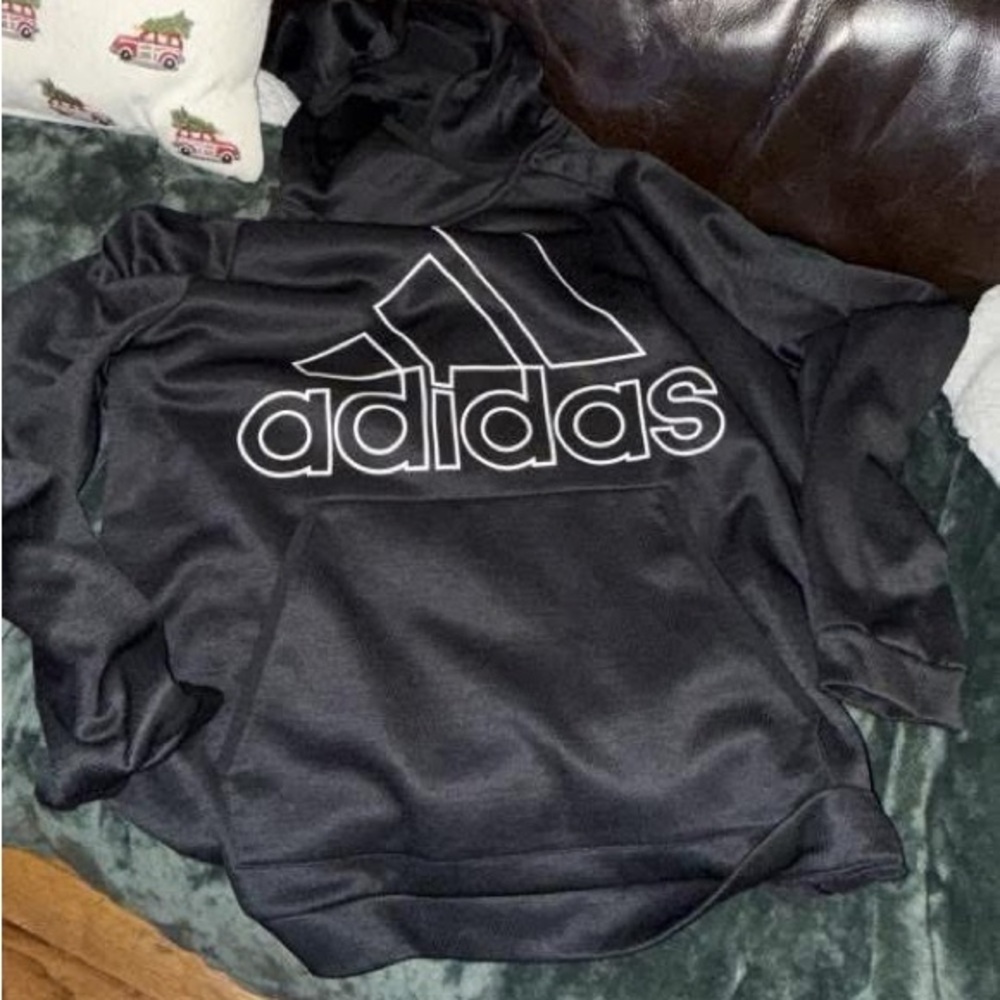 Adidas Charcoal Hoodie with Logo